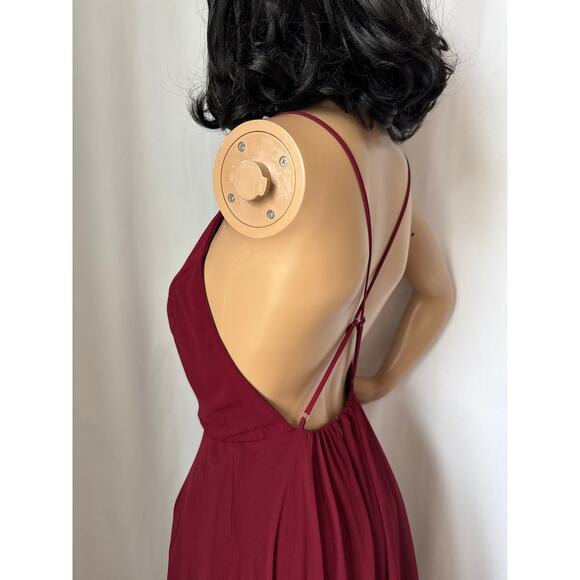 Lulus Mythical Kind of Love Wine Red Maxi Dress burgundy small - Picture 14 of 16